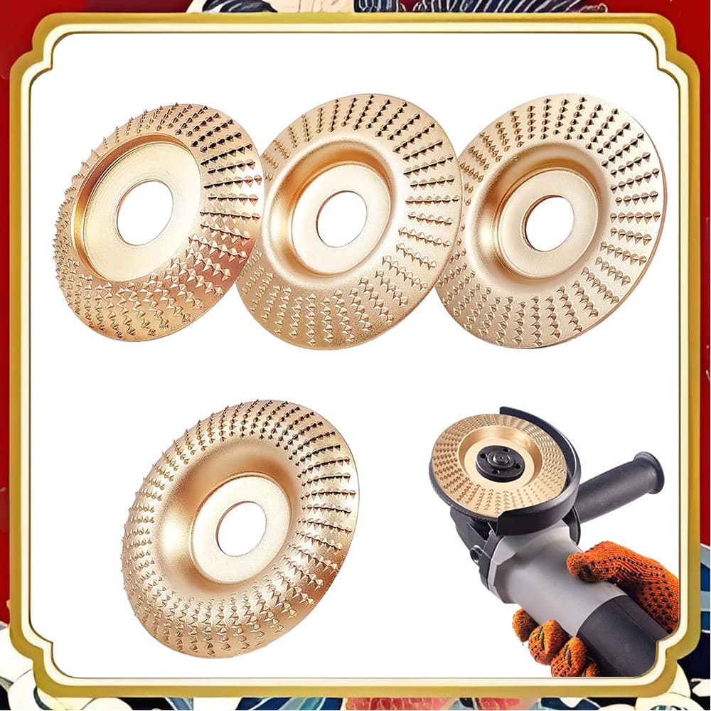 Conjunto de disco de moagem de areia para carpintaria, moedor de ângulo, conjunto de 4 peças, Material de aço de alto ca