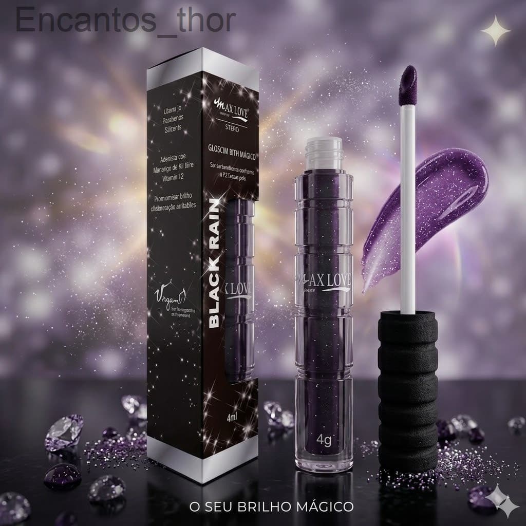Gloss Black Rain Efeito mágico Max LoveVDM0
