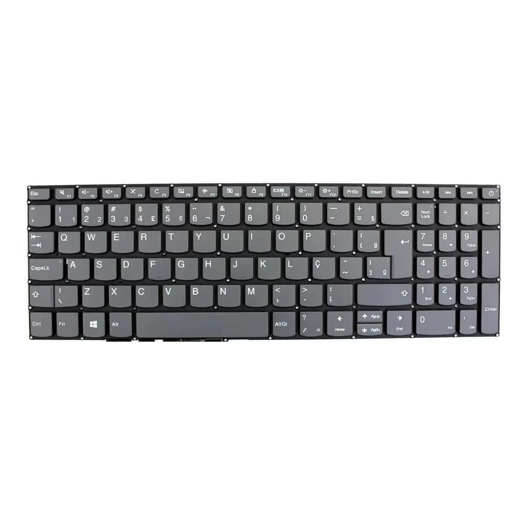 Teclado Para Lenovo Ideapad S145 S145-15iwl Abnt2 Cinza Br Português Brasil