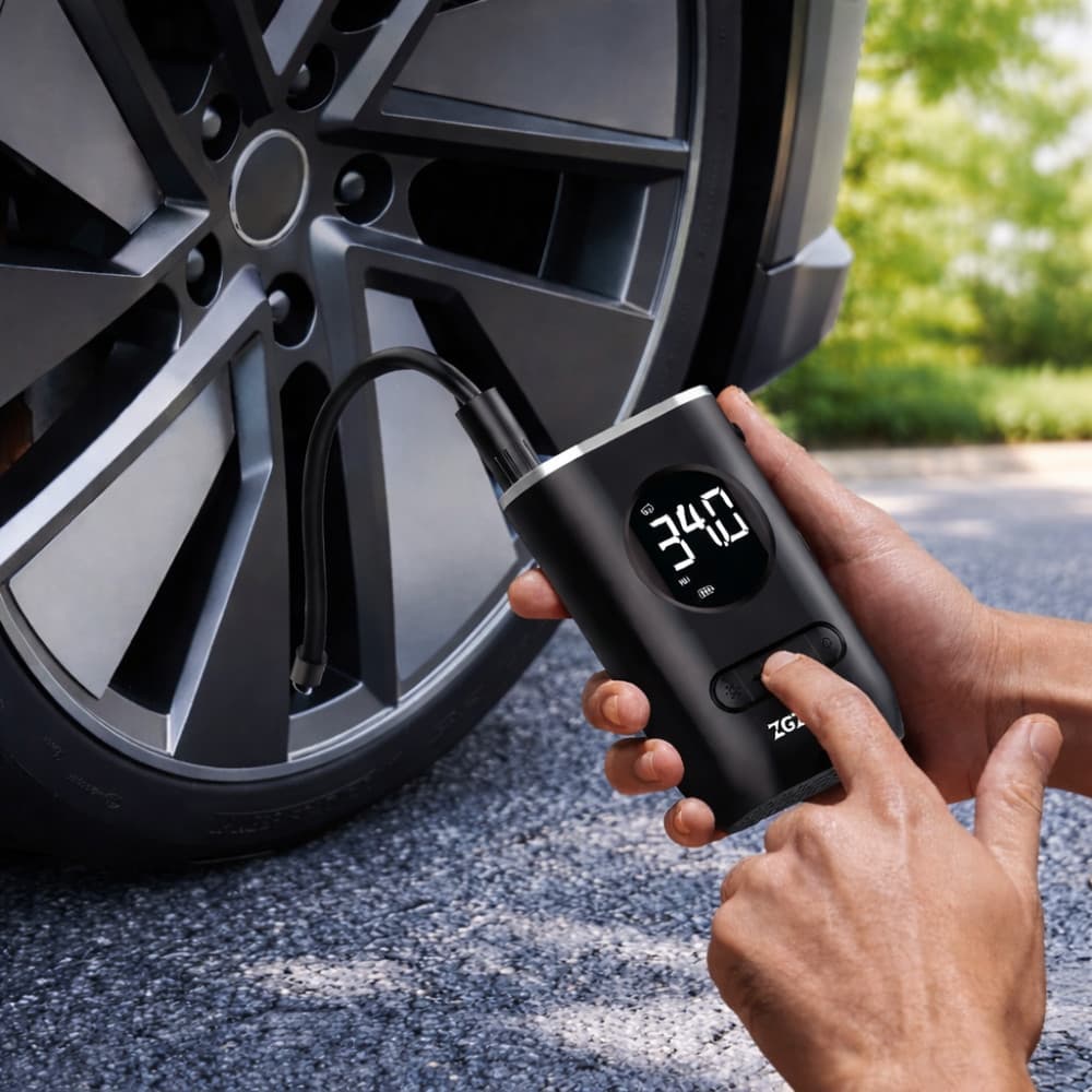 Calibrador De Pneu Portátil Digital Compressor De Ar Recarregável Bomba De Encher Portatil