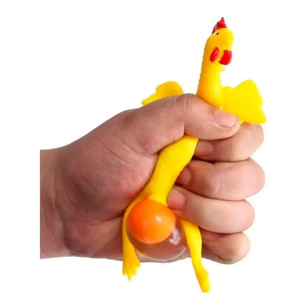 Chaveiro Squish Fidget Toy Galinha De Apertar Ovo Antistress
