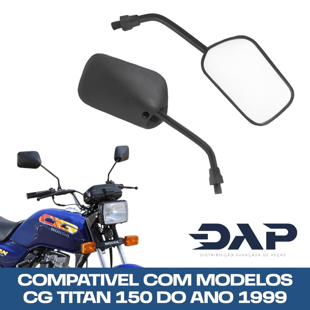 RETROVISOR MINI PARA MOTO HONDA TITAN CG 125 150 1999 a 2004 QUALIDADE PREMIUM ORIGINAL