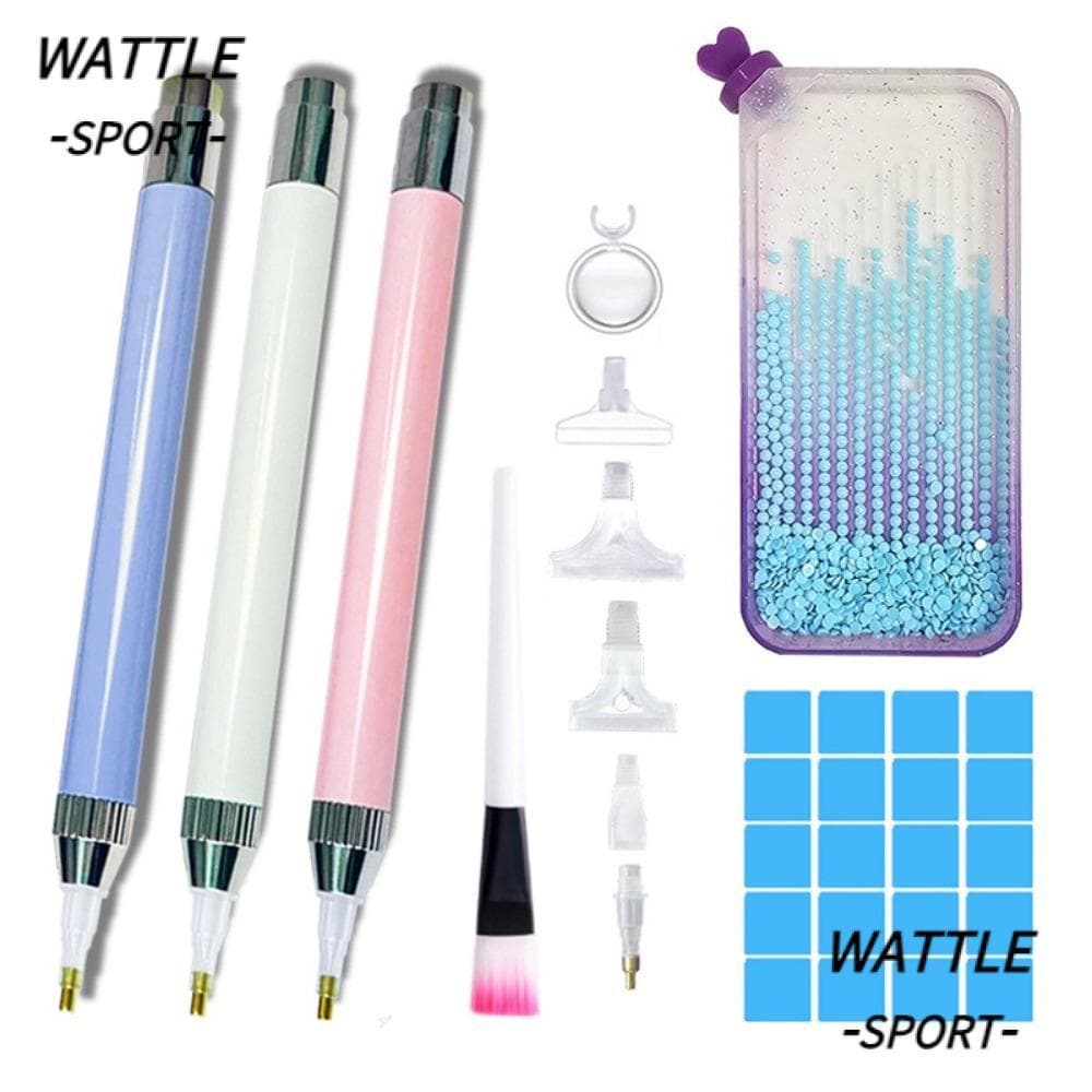 Caneta De Pintura Diamante LED WATTLE , Com Pontas Multifuncionais Canetas De Perfuração De Ponto De Iluminação Artesana