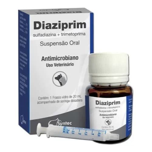 Diaziprim Suspensão Oral Para Cães E Gatos - 20 Ml Syntec