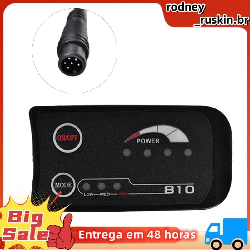 6PIN S810 Medidor De Bicicleta Elétrica Display LED 36V UART Para Peças Acessórios