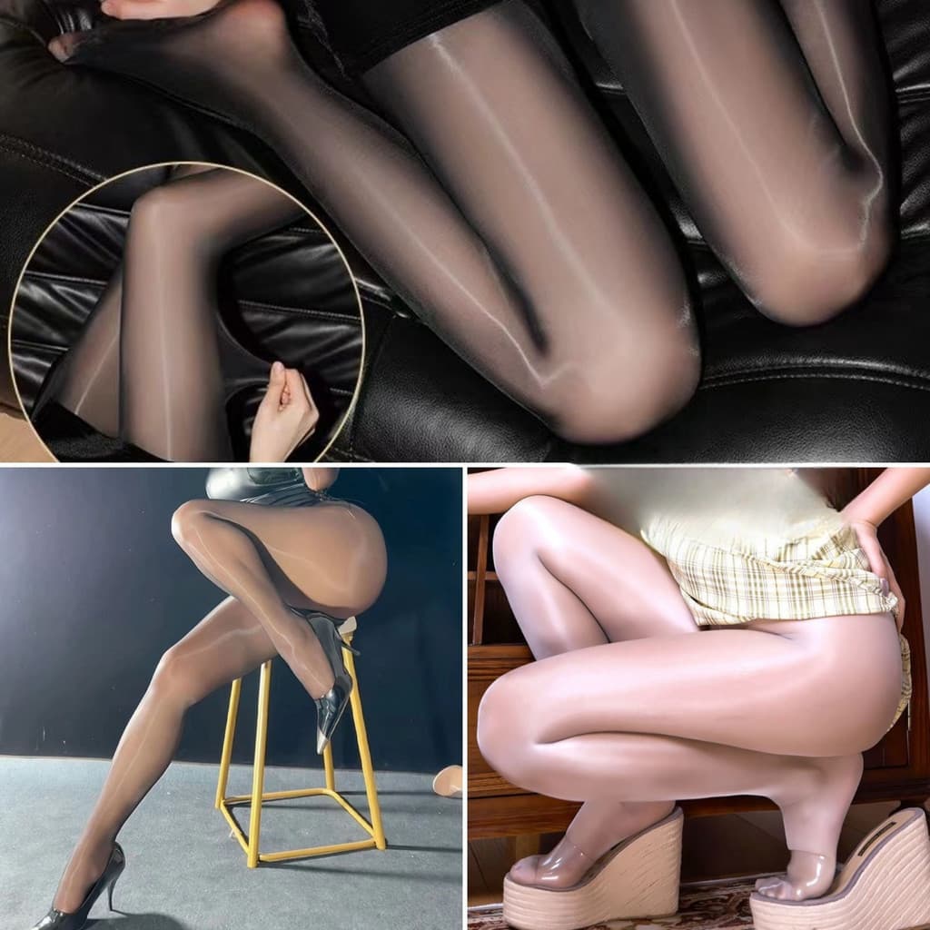 1 Peça Meia-Calça Feminina Fina Aurora De Cintura Alta , Tecido De Malha 100 % Poliamida , Cor Sólida , Meias Oleadas El