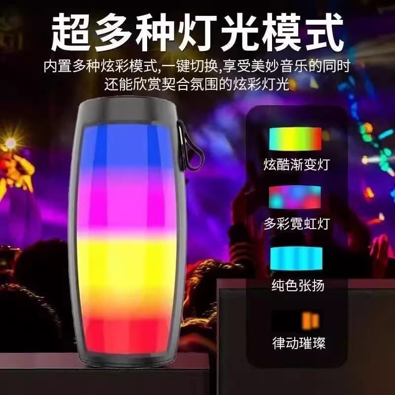 Luzes coloridas áudio externo portátil