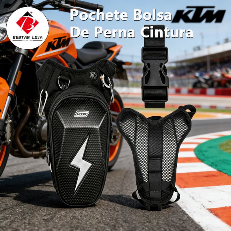BESTAR LOJA  Pochete Bolsa De Perna Cintura Moto Motoboy Resistente Agua Pochete De Perna Para Motociclista