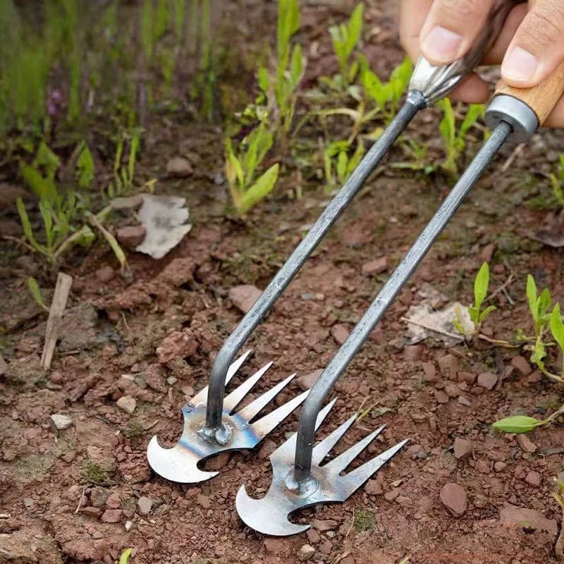 Jardim Quintal Remendo Vegetal Ao Ar Livre Fazenda Solo Raking Capina Ancinho Leve Multi-Lata Ferramenta