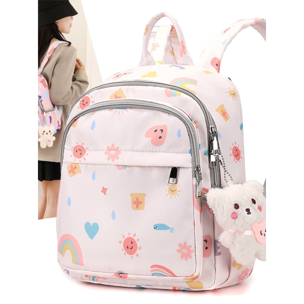 Pequeno pequeno fresco verão mãe bebê mamãe saco médio leve pequena mochila viagem passeio com mochila do bebê à prova d