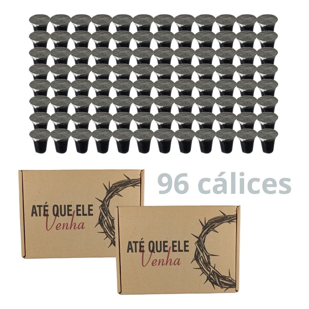 Kit Calice Santa Ceia Betel Com 96 Unidades Só Suco Com Registro Igreja Pronta