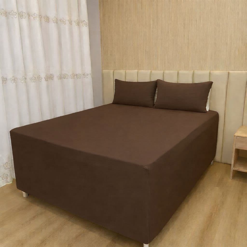 Jogo de Cama Luva Queen em Malha Gel Antiderrapante