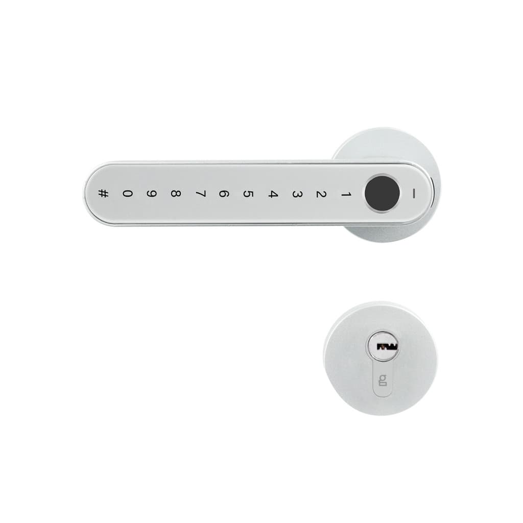Fechadura Digital Fortezza FBE03GR Prata Biometria Senha App Tuya Bluetooth