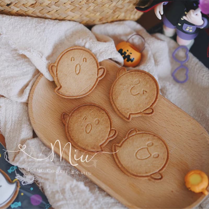 Professor Wang Xiao miu Design Halloween bonito dos desenhos animados fantasma expressão biscoito molde um Piao biscoito