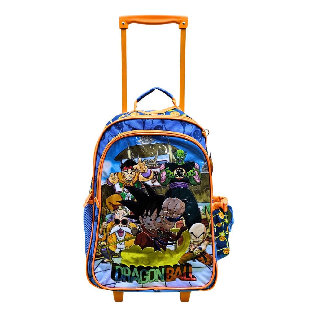 Mochila Menino Escolar Azul Dragon Ball – Infantil com Carrinho