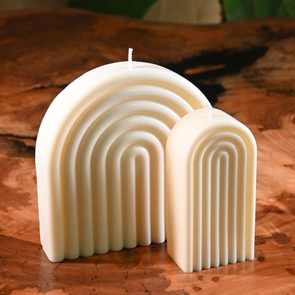 Kit Velas Decorativas Arcos em Cera de Coco Artesanal