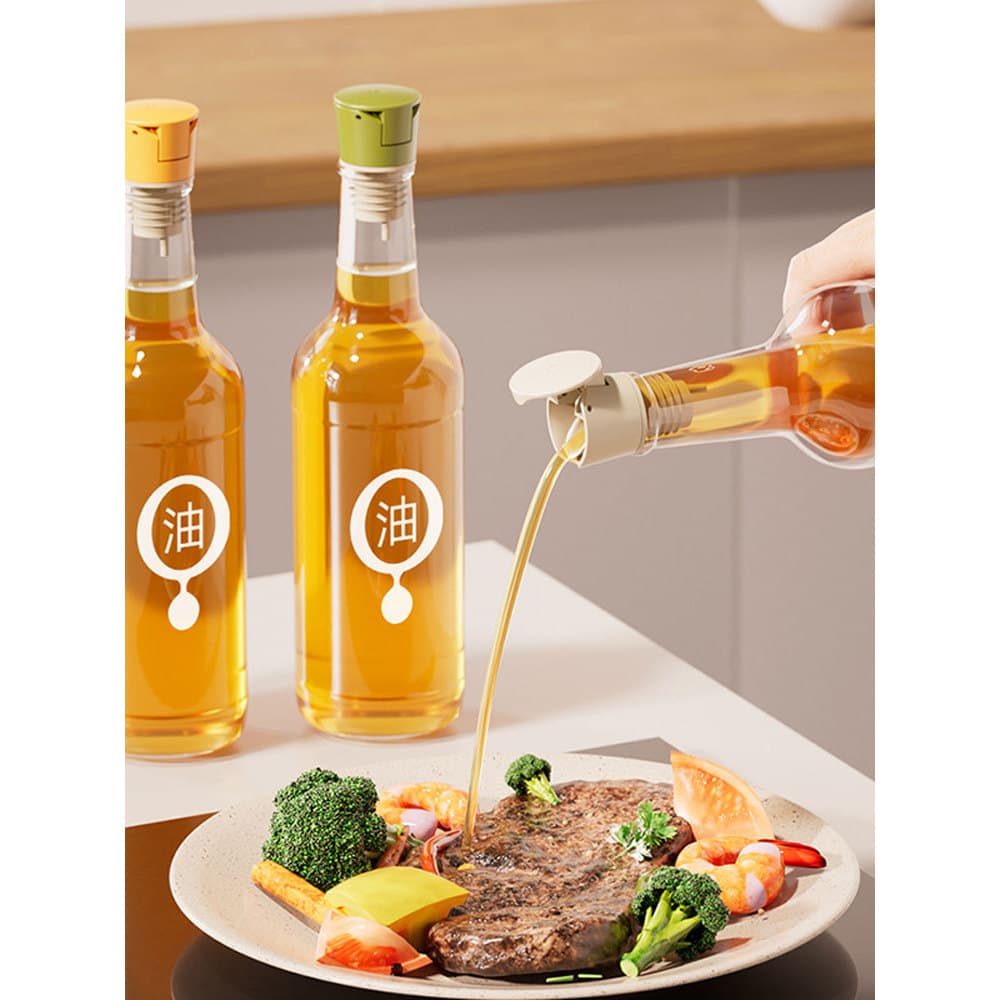 Abertura e fechamento automático derramando bocal de graxa vinagre molho de soja cozinhar vinho cozinha garrafa rolha te