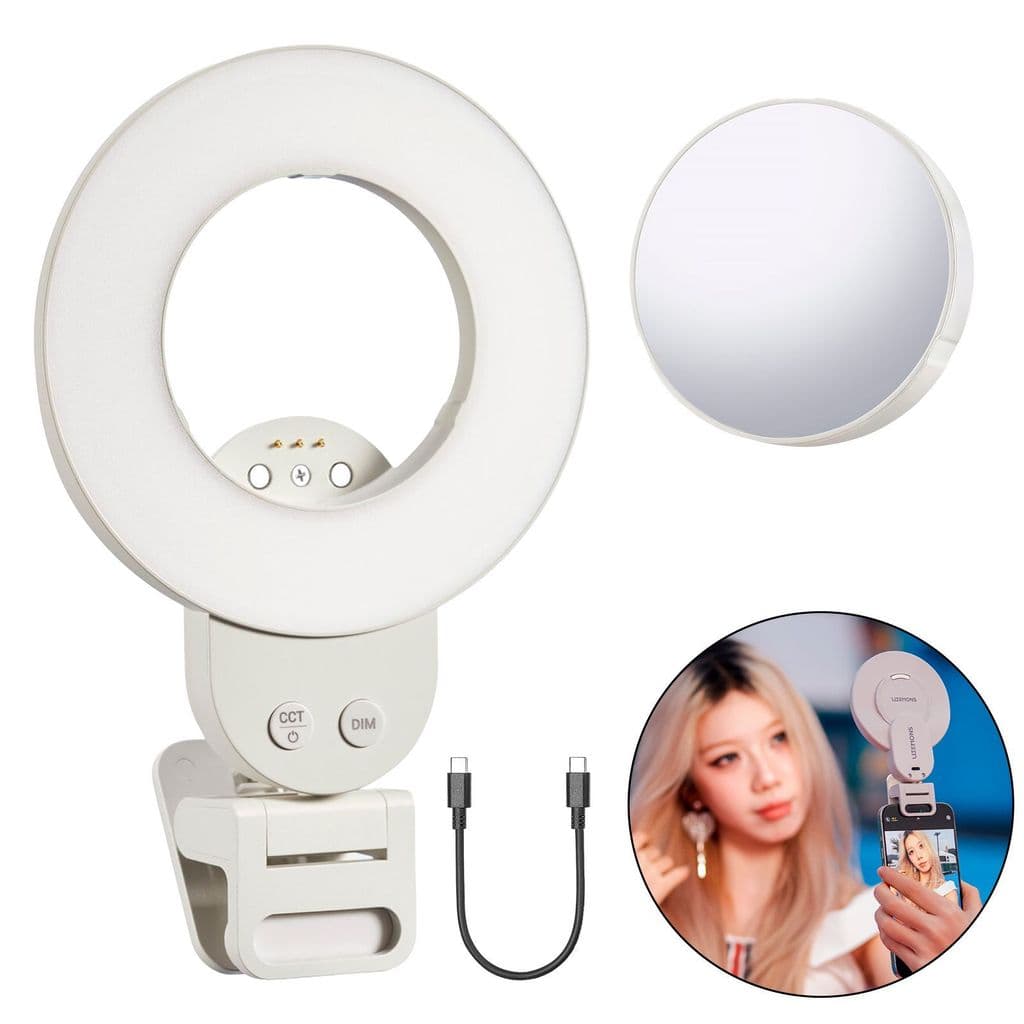 Mini Ring Light para Celular Godox com Ajuste de Temperatura LR30BI