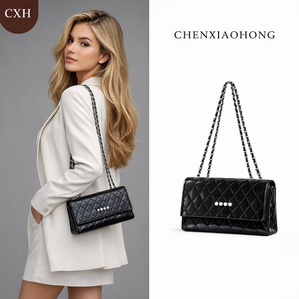 CHENXIAOHONG Bolsa de ombro,Bolsa Transversal Pequena Quadrada, equipada com uma alça de corrente