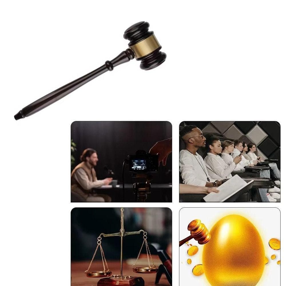 1 martelo OS, ferramenta de áudio manual, martelo de juiz, martelo de advogado, leilão YNGX