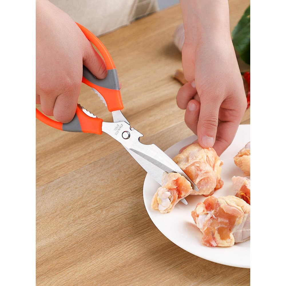 Cozinha Multi-Purpose tesoura doméstica forte osso de frango comida churrasco tesoura de carne tesoura de aço inoxidável