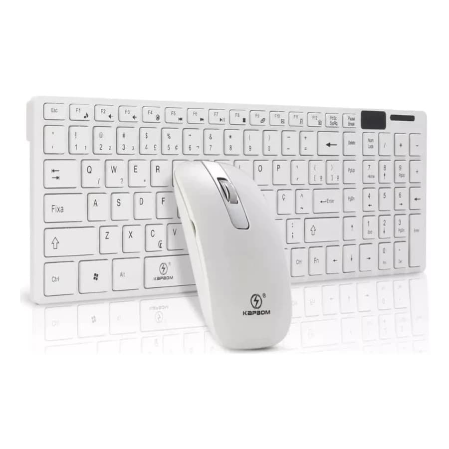 Kit Teclado E Mouse Sem Fio Wireless 2.4ghz 3200dpi Óptico Kapbom Ka-666