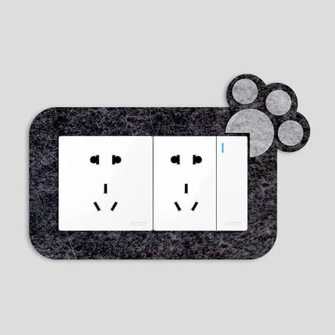 Adesivo de interruptor de feltro Universal capa de interruptor Anti-sujo adesivo de pata de urso adesivo de interruptor