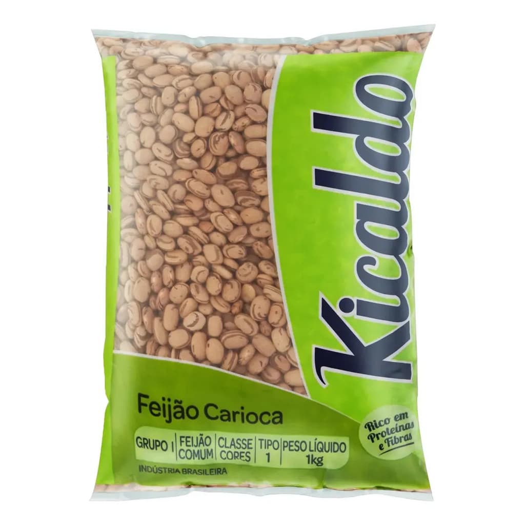 Feijão Carioca Cores Kicaldo Sem Glúten Pacote 1 Kg