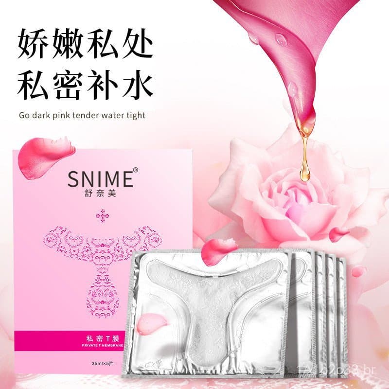 Máscara Íntima Shunaimei T-Mask, Máscara de Cuidado Íntimo Feminino, Máscara Íntima Rosa com Aplicador em T, Direto do F
