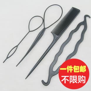 Frete grátis Acessórios para o cabelo Cocar Pente de cauda pontiaguda Padrão Bobina de cabelo Agulha dupla Agulha de rab