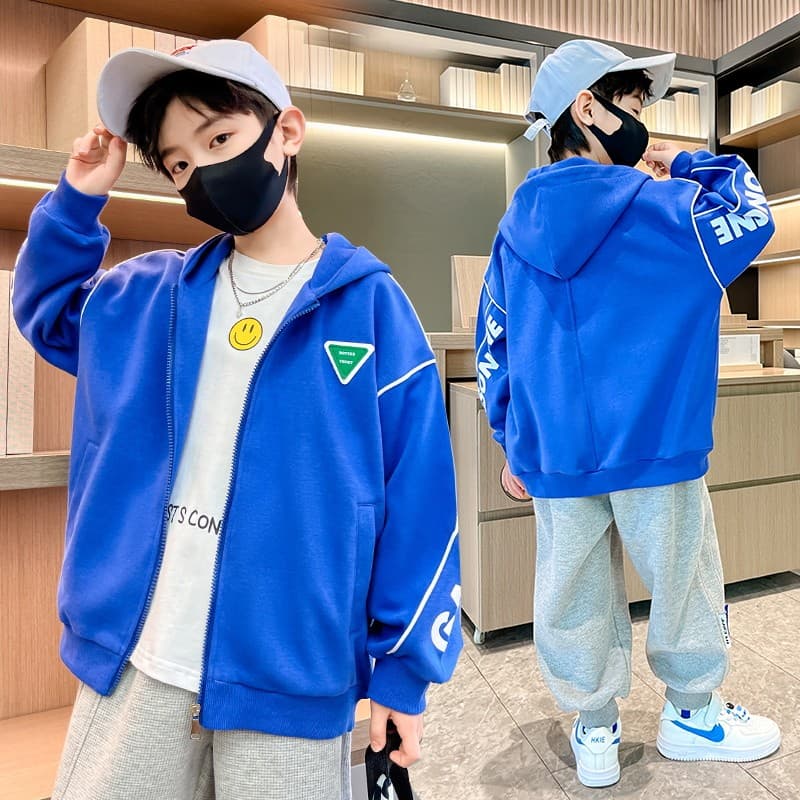 GILE meninos primavera jaqueta de malha crianças estilo ocidental uniforme beisebol grandes crianças Cardigan meninos na