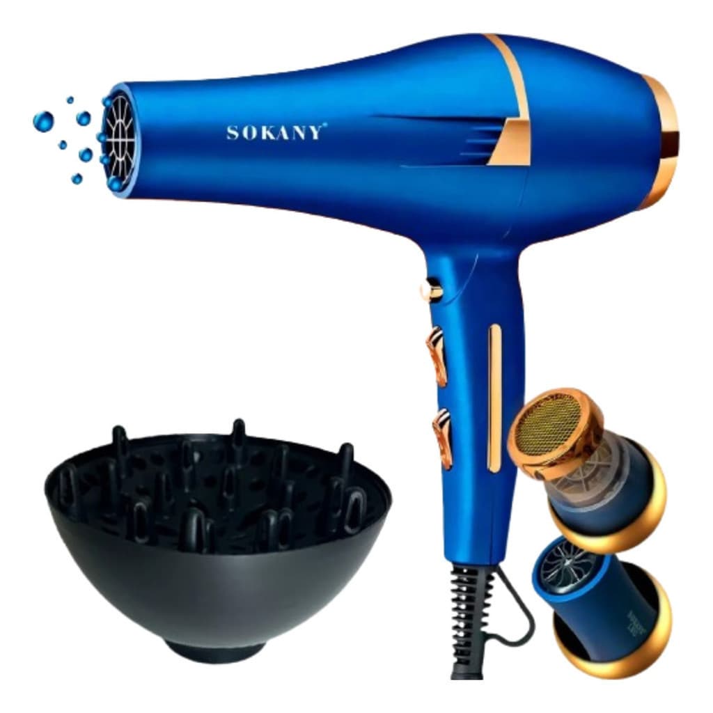 Secador Profissional 110V 2400W com Difusor para Cachos e Íons