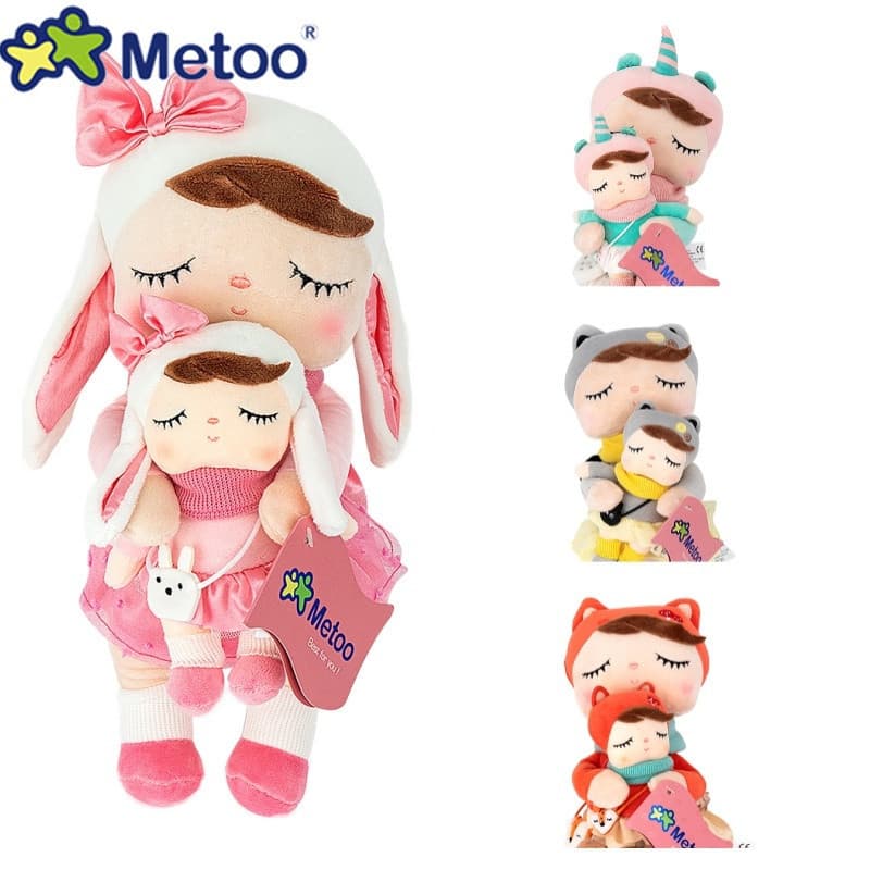 Original Metoo brinquedo de pelúcia 2 peças de brinquedo da boneca Angela para as meninas Coelho bonito do bebê Anjoa