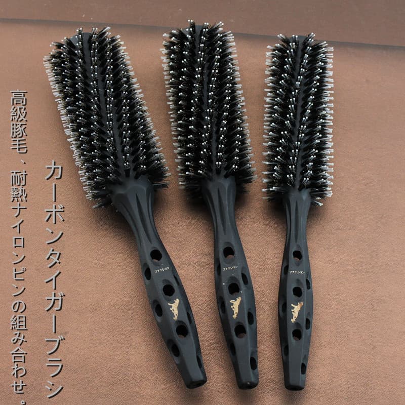 Pente de rolamento de cabelo de pantera profissional genuíno, pente de ondulação especial, pente de cerdas resistente a