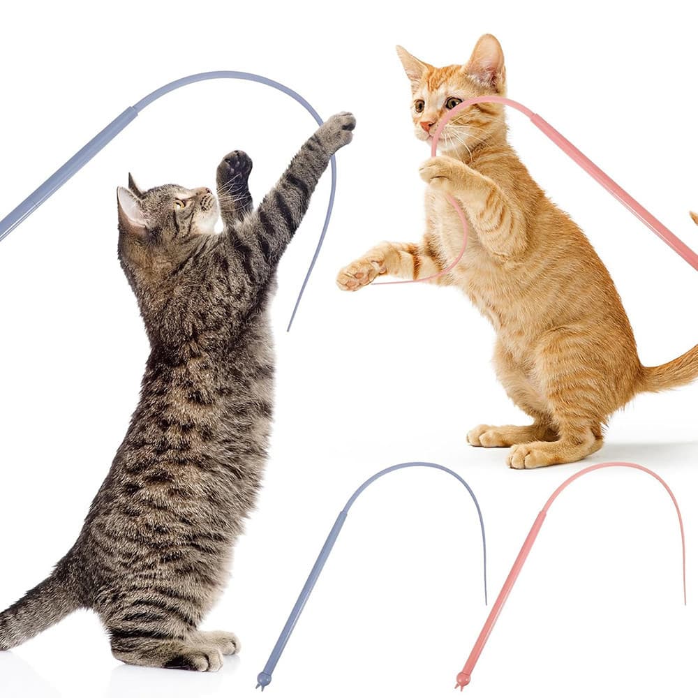 Brinquedos De Varinha De Gato Brinquedo Interativo De Provocação De Cauda De Silicone