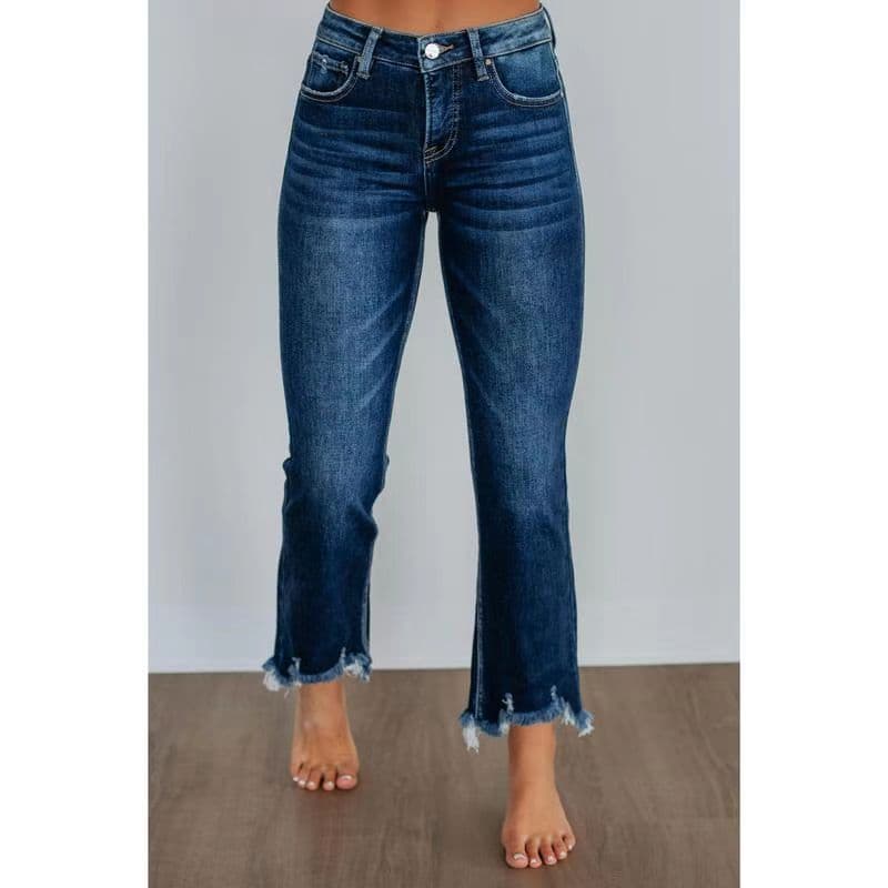 2026 novo estilo feminino ligeiramente aba jeans até o tornozelo calças de venda quente levantamento de bunda