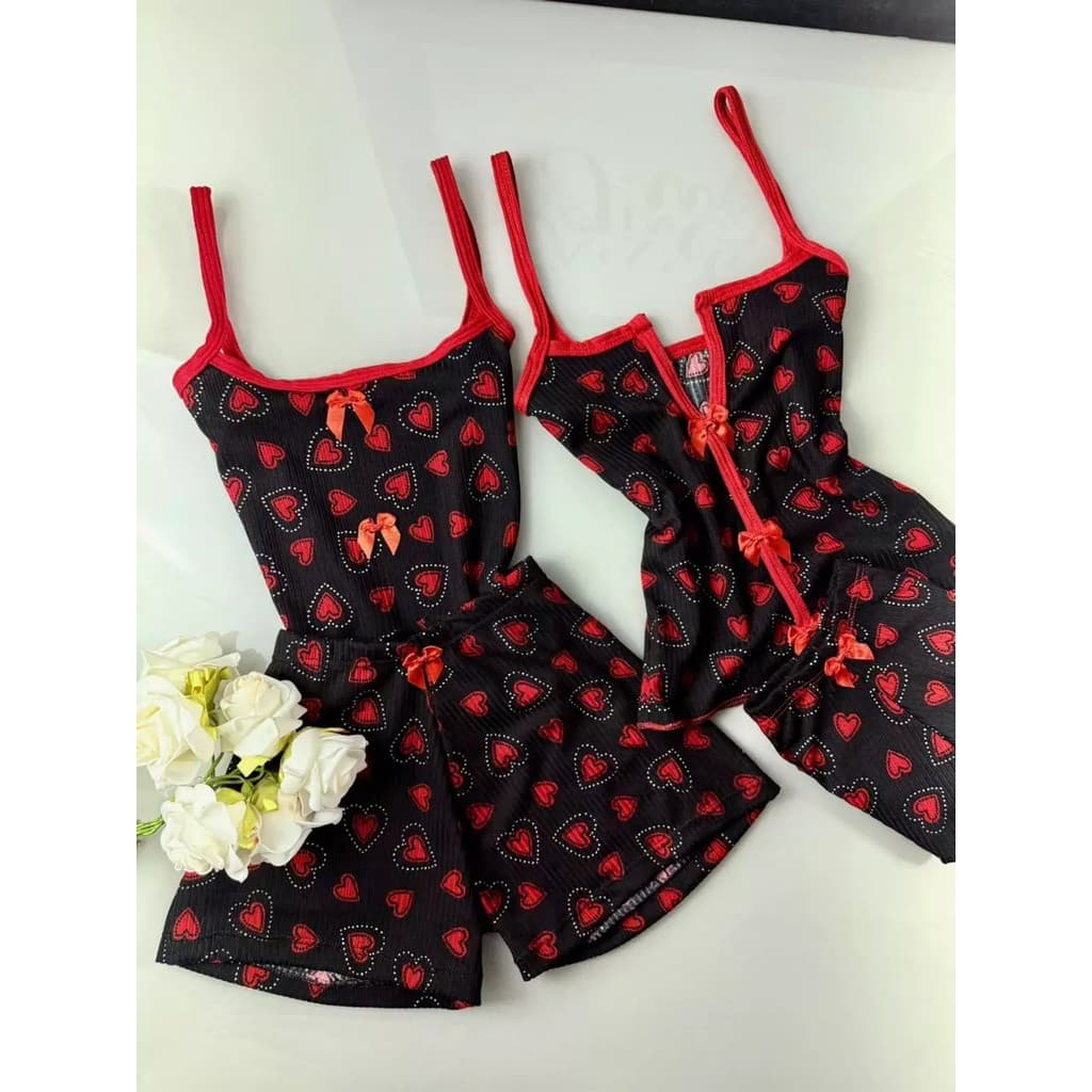 Baby Doll Infantil Pandora Conjunto Pijama Leve Confortável Menina Roupa de Dormir