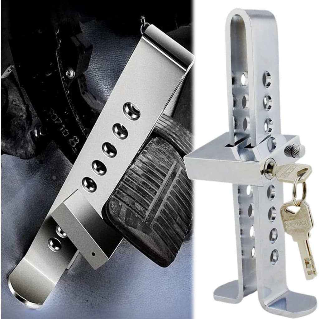 Acelerador Antirroubo para Veículo Universal Inoxidável /Cadeado de Bloqueio para Pedal de Freio - Segurança Veicular