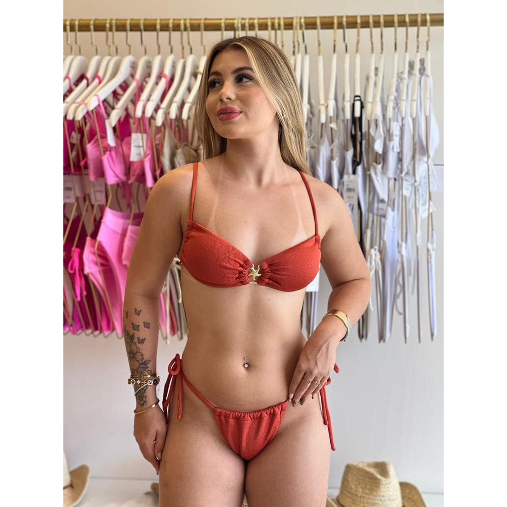 Biquíni Feminino Cortininha Regulável com Calcinha dupla modeladora com brilho Moda Verão