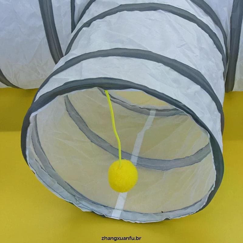 Túnel De Brinquedos Dobráveis Para Gatos Kitten Pet Treinamento Interativo Divertidos Filhotes De