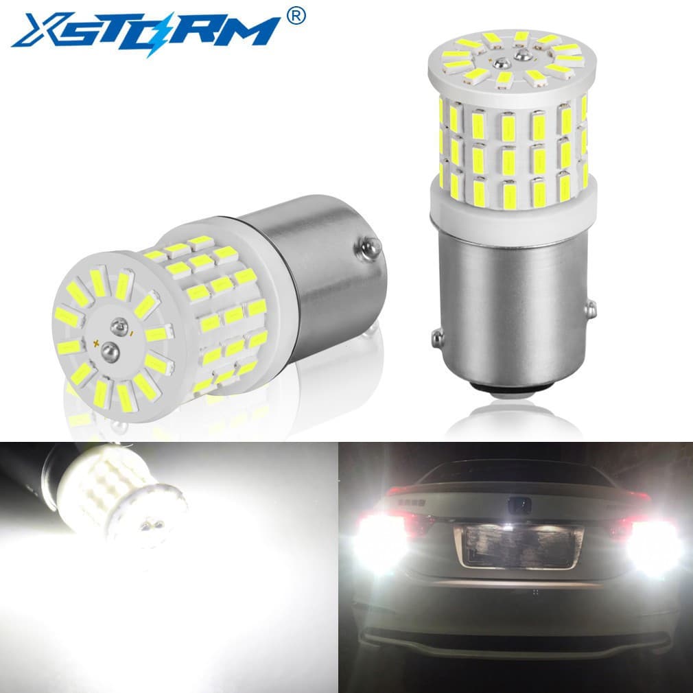 2 pces cerâmica led 1157 bay15d p21/5w lâmpada led 1156 ba15s p21w r5w r10w luz do carro reversa lâmpada 6000k branco