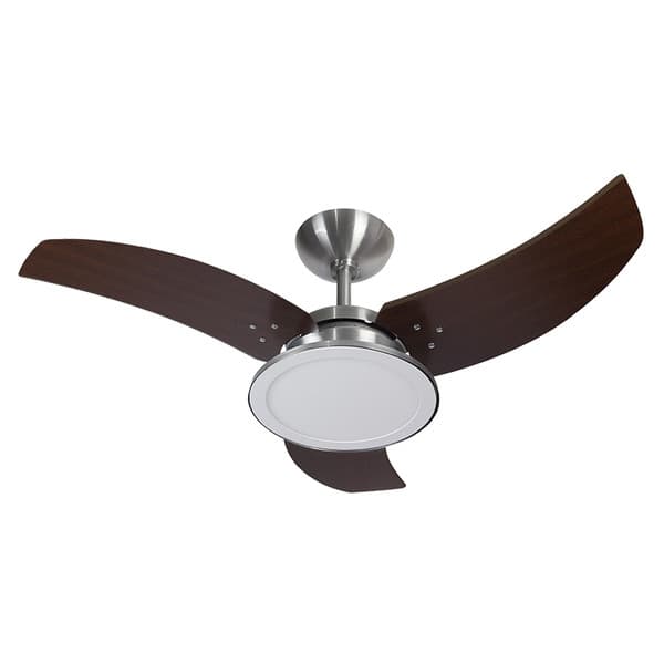 Ventilador De Teto Tron Venom Led 3 Pás Tabaco Alumínio- 220V OU 127V