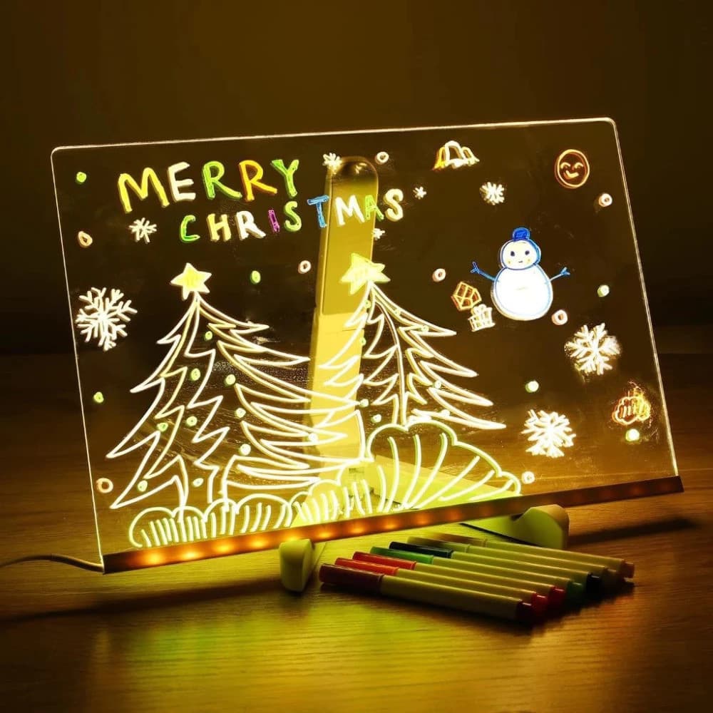 Luminária Led Escrever De Caneta Lousa Quadro Mesa Anotações
