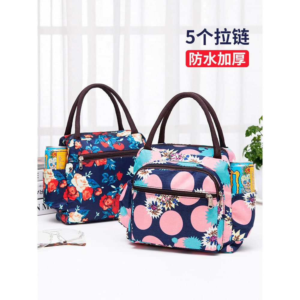 Engrossado Multi-bolso à prova dwaterproof água Oxford tecido bolsa almoço saco mamãe mão-transporte lancheira saco gran