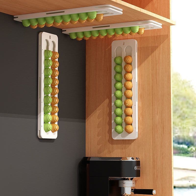 Rack de armazenamento de cápsulas de café, parede sem perfuração, montado na parede, Nestlé nespresso, rack de exibição