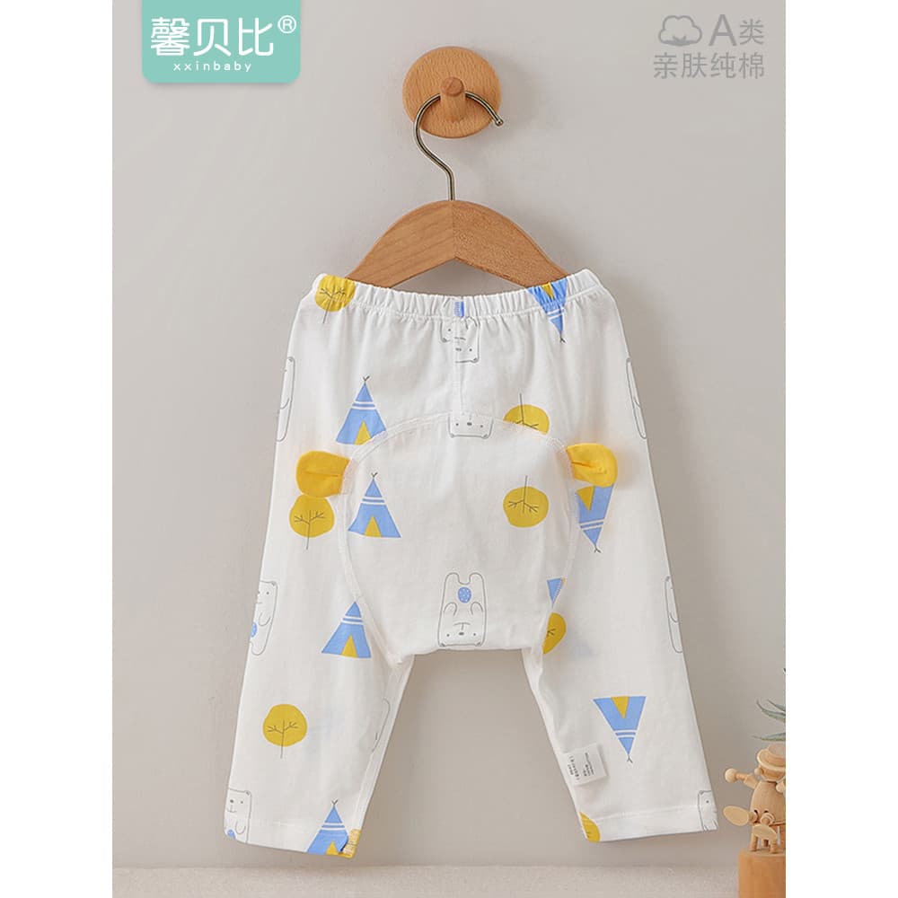 Xin Babe bebê puro algodão grande PP calças verão estilo fino calças bebê grande bunda pijama calças respirável verão ar