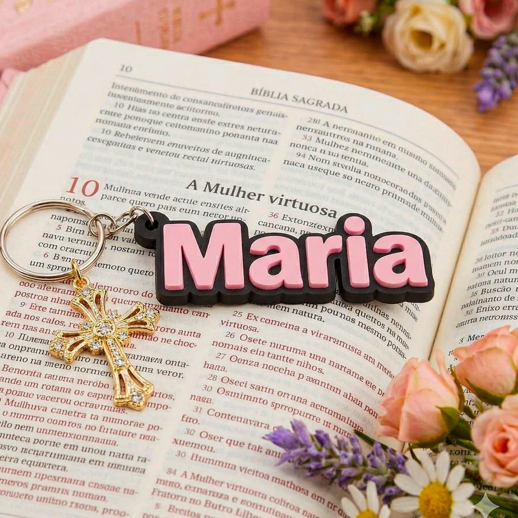 Chaveiros com nomes Variados Qualquer Nome ou Palavra Colorido Nomes Personalizados Com Argola