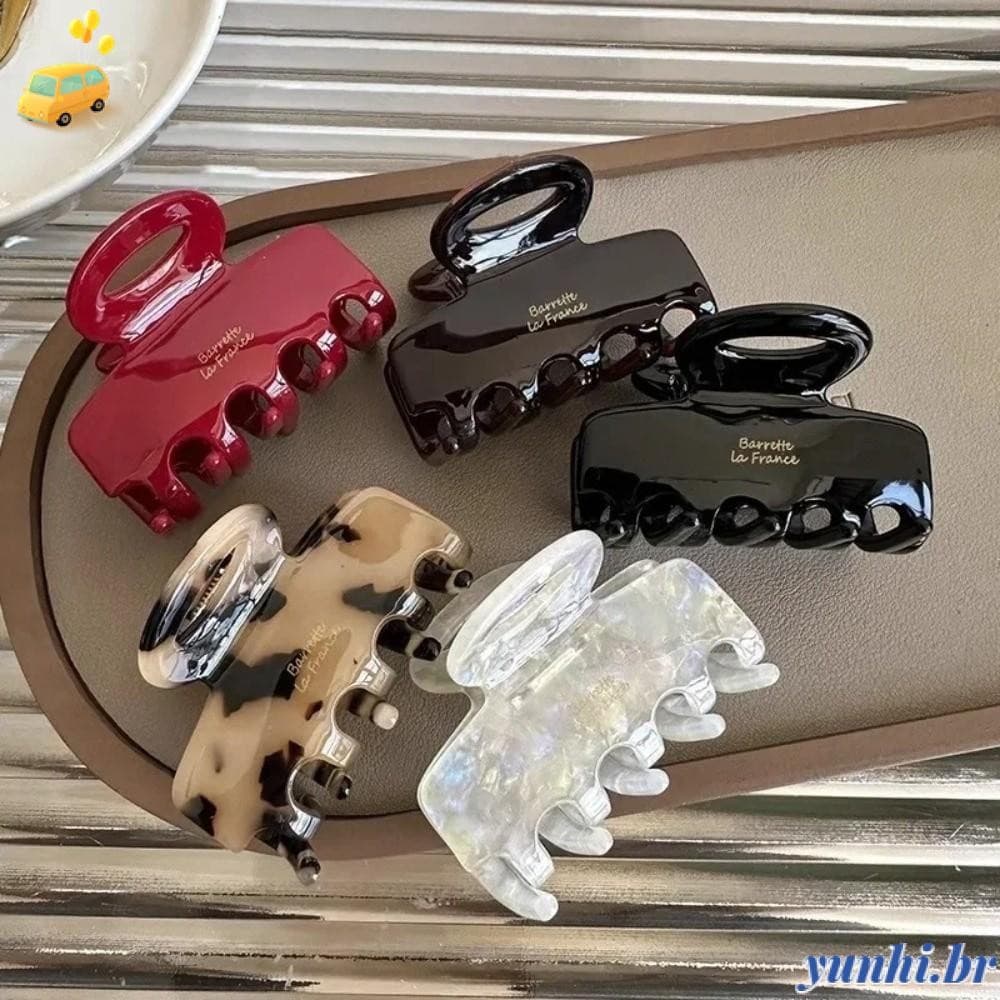 Garras De Cabelo YUNHI , Grampo Longo De 5.5 Cm , Clipe De Tubarão De Fibra De Acetato Da Moda Para Meninas