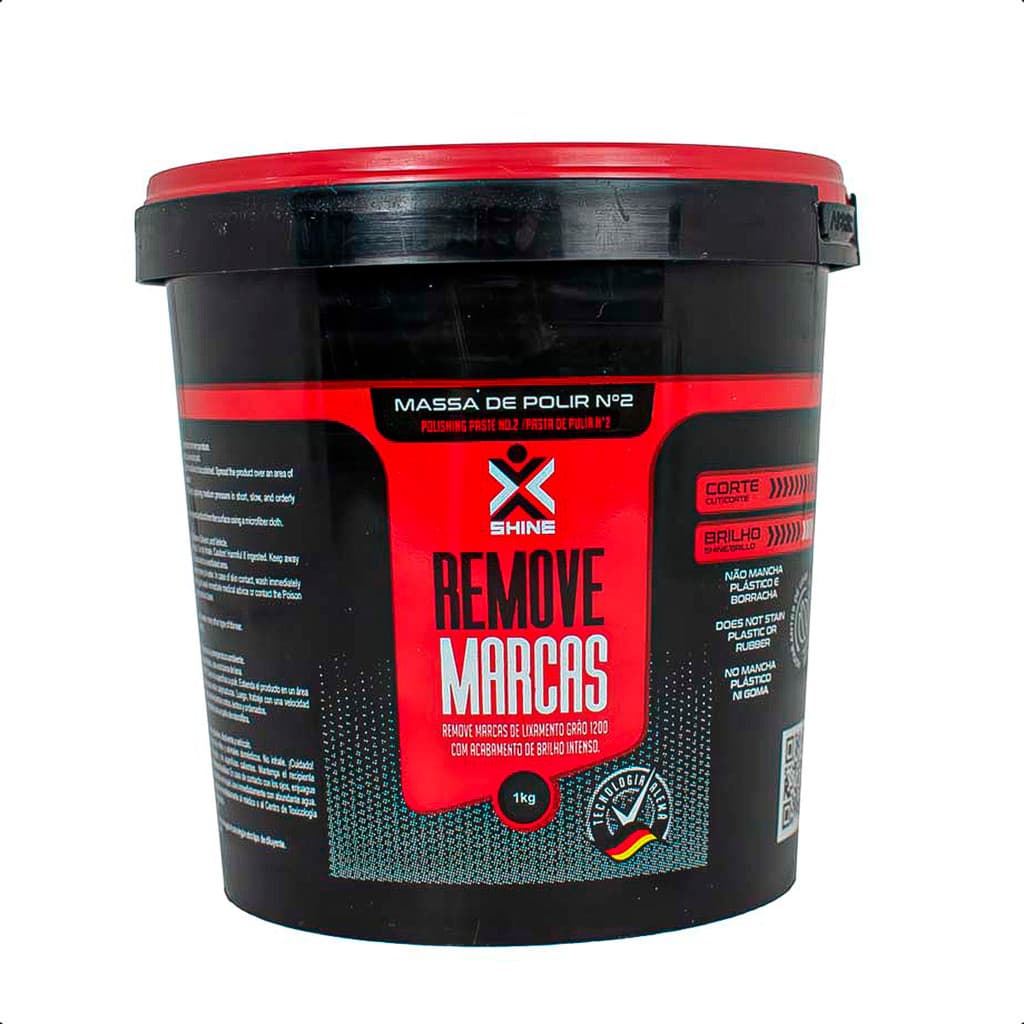 Remove Marcas Massa Polir No 2 1000g Base Água Alto Corte para Riscos e Lixa P1200 Automotiva Sigma Tools 80017