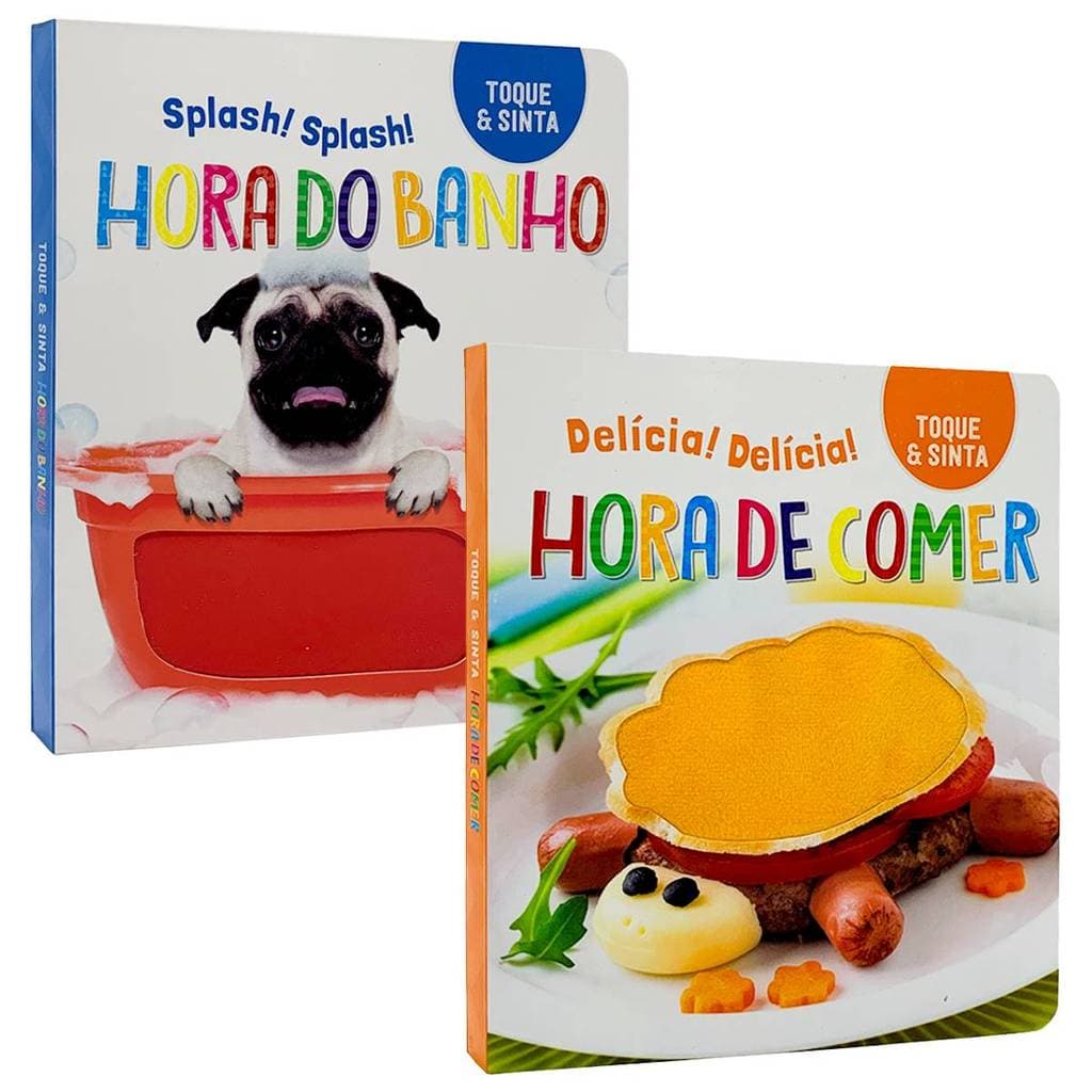 Kit Toque e Sinta - Hora de Comer + Hora do Banho | 2 Livros